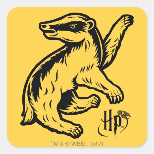 Harry Potter | Hufflepuff Badger Icon Quadratischer Aufkleber (Vorderseite)