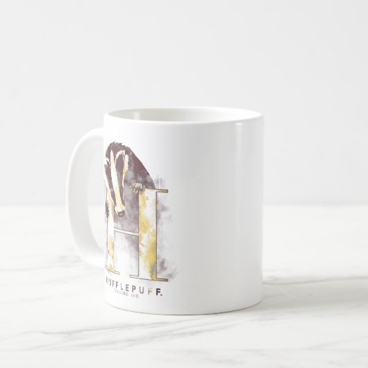 Harry Potter | HUFFLEPUFF™ Badger Kaffeetasse (Vorderseite Links)