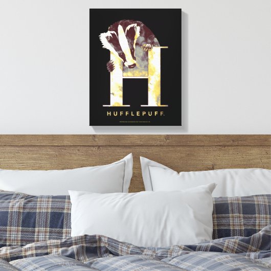 Harry Potter | HUFFLEPUFF™ Badger Leinwanddruck (Insitu (Schlafzimmer))
