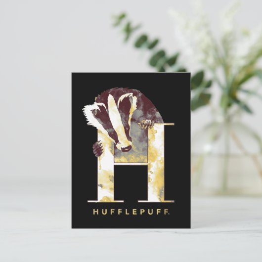 Harry Potter | HUFFLEPUFF™ Badger Postkarte (Stehend Vorderseite)