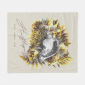 HARRY POTTER™ HUFFLEPUFF™ Blumengrafik Fleecedecke (Vorderseite (Horizontal))