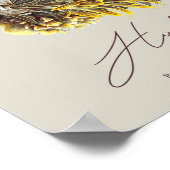 HARRY POTTER™ HUFFLEPUFF™ Blumengrafik Poster (Ecke)