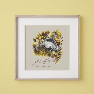 HARRY POTTER™ HUFFLEPUFF™ Blumengrafik Poster