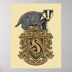 Harry Potter   Hufflepuff Crest with Badger Poster