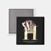 Harry Potter | HUFFLEPUFF™ Dachs Wasserfarbe Magnet (Vorderseite/Rückseite)