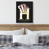 Harry Potter | HUFFLEPUFF™ Dachs Wasserfarben Leinwanddruck (Insitu (Schlafzimmer))