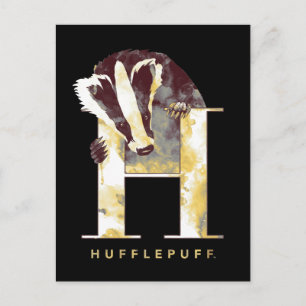Harry Potter   HUFFLEPUFF™ Dachs Wasserfarben Postkarte