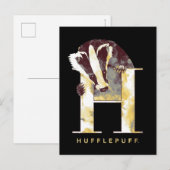 Harry Potter | HUFFLEPUFF™ Dachs Wasserfarben Postkarte (Vorne/Hinten)