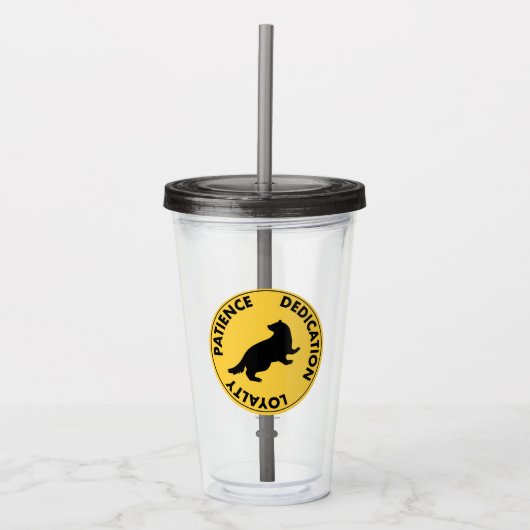 Harry Potter | HUFFLEPUFF™ House Lines Graphic Acryltrinkbecher (Vorderseite)