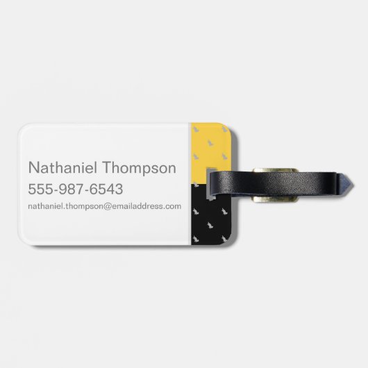 Harry Potter | HUFFLEPUFF™ House Lines Graphic Gepäckanhänger (Rückseite horizontal)