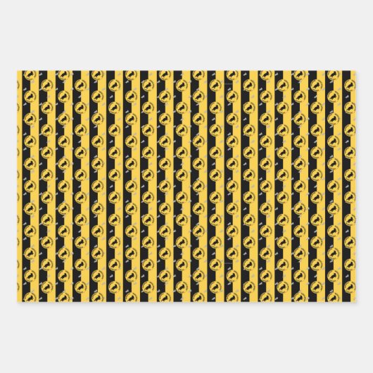 Harry Potter | HUFFLEPUFF™ House Lines Graphic Geschenkpapier Set (Vorderseite)