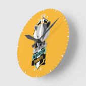 Harry Potter | HUFFLEPUFF™ House Lines Sigil Runde Wanduhr (Winkel)