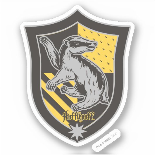Harry Potter | Hufflepuff House Pride Crest Aufkleber (Vorderseite)