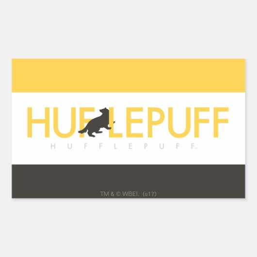 Harry Potter | Hufflepuff House Pride Logo Rechteckiger Aufkleber (Vorderseite)