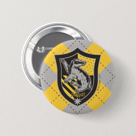Harry Potter | Hufflepuff House Pride Wappen Button (Vorne & Hinten)