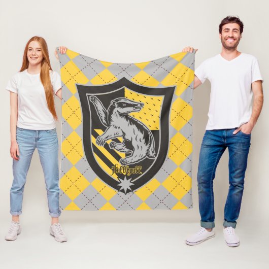 Harry Potter | Hufflepuff House Pride Wappen Fleecedecke (Beispiel)