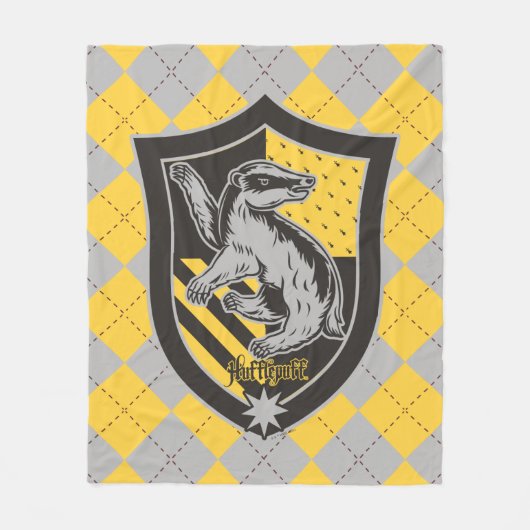 Harry Potter | Hufflepuff House Pride Wappen Fleecedecke (Vorderseite)