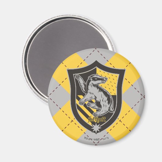 Harry Potter | Hufflepuff House Pride Wappen Magnet (Vorderseite/Rückseite)