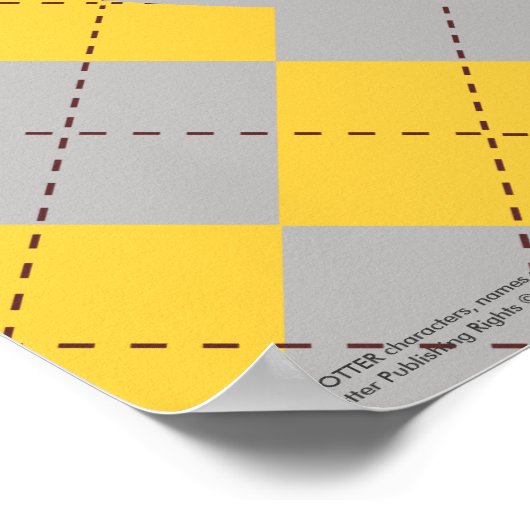 Harry Potter | Hufflepuff House Pride Wappen Poster (Ecke)