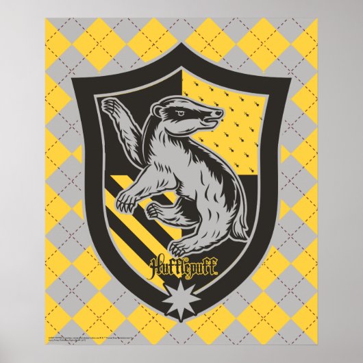 Harry Potter | Hufflepuff House Pride Wappen Poster (Vorne)