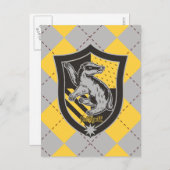 Harry Potter | Hufflepuff House Pride Wappen Postkarte (Vorne/Hinten)