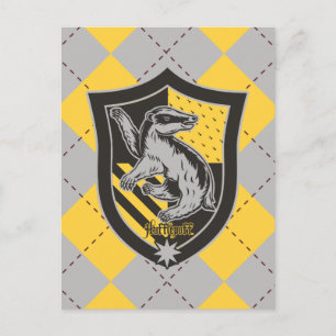 Harry Potter   Hufflepuff House Pride Wappen Postkarte