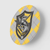 Harry Potter | Hufflepuff House Pride Wappen Runde Wanduhr (Winkel)