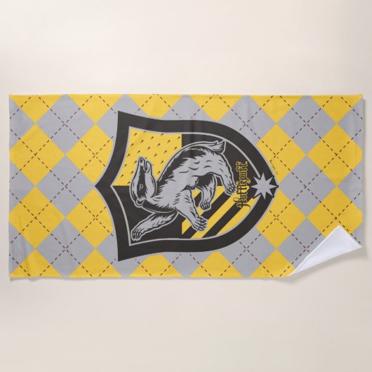 Harry Potter | Hufflepuff House Pride Wappen Strandtuch (Vorderseite)