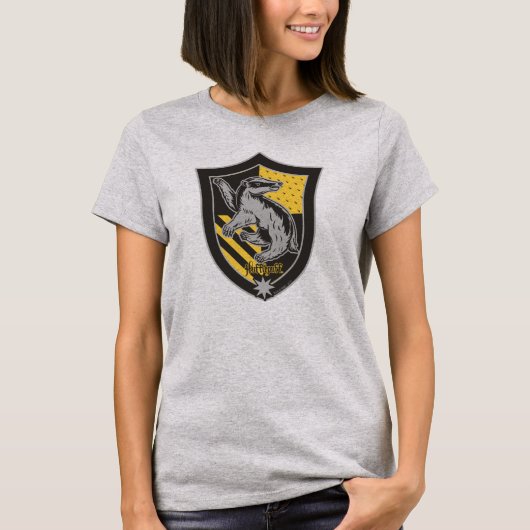 Harry Potter | Hufflepuff House Pride Wappen T-Shirt (Vorderseite)