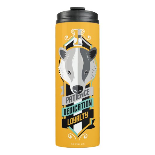 Harry Potter | HUFFLEPUFF™ House Traits Sigil Thermosbecher (Vorderseite)