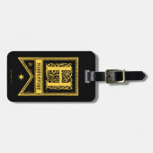 Harry Potter | Hufflepuff Monogram Banner Gepäckanhänger (Vorderseite horizontal)