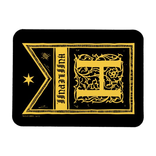 Harry Potter | Hufflepuff Monogram Banner Magnet (Horizontal)
