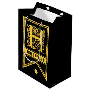 Harry Potter   Hufflepuff Monogram Banner Mittlere Geschenktüte