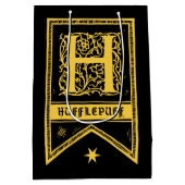 Harry Potter | Hufflepuff Monogram Banner Mittlere Geschenktüte (Rückseite)