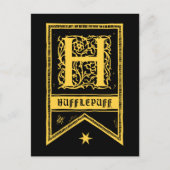Harry Potter | Hufflepuff Monogram Banner Postkarte (Vorderseite)
