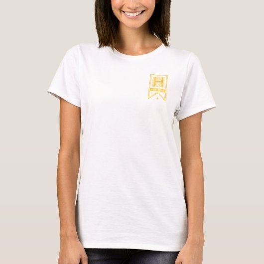 Harry Potter | Hufflepuff Monogram Banner T-Shirt (Vorderseite)
