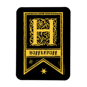 Harry Potter   Hufflepuff‑Monogramm‑Banner Magnet