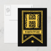 Harry Potter | Hufflepuff-Monogrammbanner Postkarte (Vorne/Hinten)