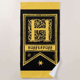 Harry Potter Hufflepuff-Monogrammbanner Strandtuch