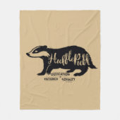 Harry Potter | HUFFLEPUFF™ Silhouette Typografie Fleecedecke (Vorderseite)