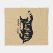 Harry Potter | HUFFLEPUFF™ Silhouette Typografie Fleecedecke (Vorderseite (Horizontal))