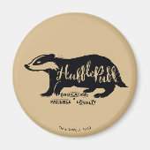 Harry Potter | HUFFLEPUFF™ Silhouette Typografie Magnet (Vorne)