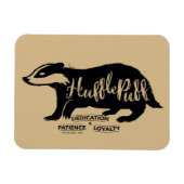 Harry Potter | HUFFLEPUFF™ Silhouette Typografie Magnet (Horizontal)