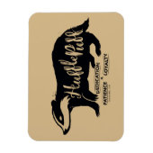 Harry Potter | HUFFLEPUFF™ Silhouette Typografie Magnet (Vertikal)
