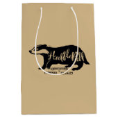 Harry Potter | HUFFLEPUFF™ Silhouette Typografie Mittlere Geschenktüte (Vorderseite)