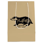 Harry Potter | HUFFLEPUFF™ Silhouette Typografie Mittlere Geschenktüte (Rückseite)