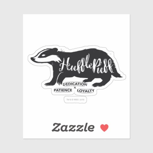 Harry Potter | HUFFLEPUFF™ Silhouette Typography Aufkleber (Blatt)