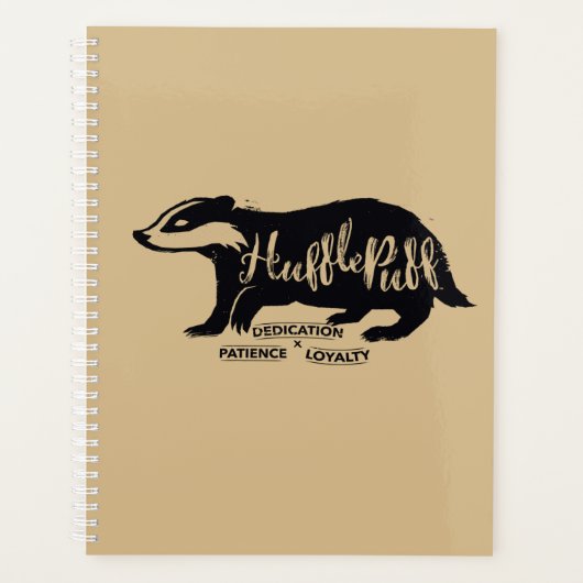 Harry Potter | HUFFLEPUFF™ Silhouette Typography Planer (Vorderseite)