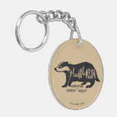 Harry Potter | HUFFLEPUFF™ Silhouette Typography Schlüsselanhänger (Vorderseite links)