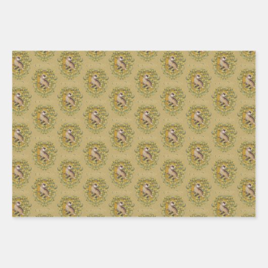 HARRY POTTER™ | HUFFLEPUFF™ Wappen Geschenkpapier Set (Vorderseite)